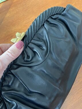 Vintage black clutch bag with coinpurse